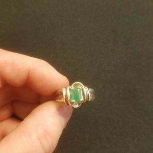 Genuine emerald ring
